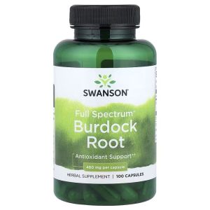 Корінь лопуха, 460 мг, Full Spectrum Burdock Root, Swanson, 100 капсул Корінь лопуха, 460 мг, Full Spectrum Burdock Root, Swanson, 100 капсул
