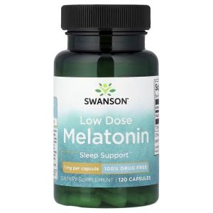 Мелатонін, 1 мг, Low Dose Melatonin, Swanson, 120 капсул Мелатонін, 1 мг, Low Dose Melatonin, Swanson, 120 капсул
