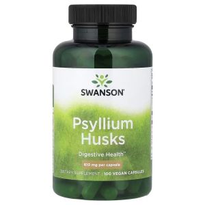 Шелуха семян подорожника, 610 мг, Psyllium Husks, Swanson, 100 веганских капсул Шелуха семян подорожника, 610 мг, Psyllium Husks, Swanson, 100 веганских капсул