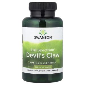 Кіготь Диявола (Гарпагофітум), 500 мг, Full Spectrum Devil's Claw, Swanson, 100 капсул Кіготь Диявола (Гарпагофітум), 500 мг, Full Spectrum Devil's Claw, Swanson, 100 капсул