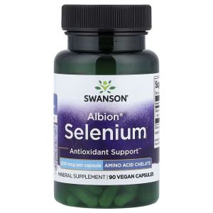 Селен, 200 мкг, Albion Selenium, Swanson, 90 веганских капсул