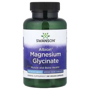 Магній гліцинат, 133 мг, Albion, Magnesium Glycinate, Swanson, 90 веганських капсул Магній гліцинат, 133 мг, Albion, Magnesium Glycinate, Swanson, 90 веганських капсул