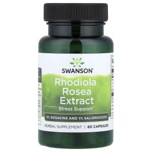 Родіола рожева, Rhodiola Rosea Extract, Swanson, 60 капсул Родіола рожева, Rhodiola Rosea Extract, Swanson, 60 капсул