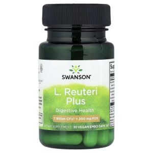Пробіотик, 7 млрд КУО, Probiotic L. Reuteri Plus, Swanson, 30 веганських капсул Пробіотик, 7 млрд КУО, Probiotic L. Reuteri Plus, Swanson, 30 веганських капсул
