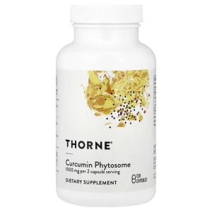 Фитосомы Куркумина, 1000 мг, Curcumin Phytosome, Thorne, 120 капсул Фитосомы Куркумина, 1000 мг, Curcumin Phytosome, Thorne, 120 капсул