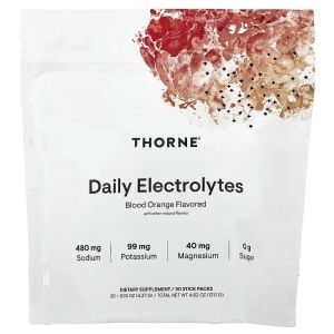 Электролиты, вкус сицилийского апельсина, Daily Electrolytes, Thorne, 30 стиков Электролиты, вкус сицилийского апельсина, Daily Electrolytes, Thorne, 30 стиков