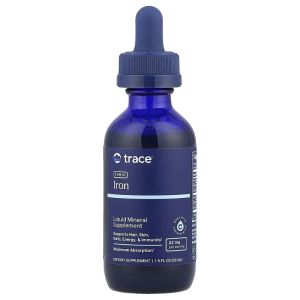 Железо ионизированное в каплях, 22 мг, Ionic Iron, Trace, 59 мл Железо ионизированное в каплях, 22 мг, Ionic Iron, Trace, 59 мл