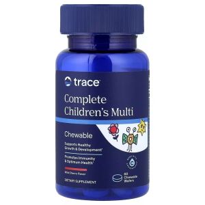 Витаминно-минеральный комплекс для детей, вкус вишни, Complete Multi Children's Chewable, Trace, 60 жевательных таблеток Витаминно-минеральный комплекс для детей, вкус вишни, Complete Multi Children's Chewable, Trace, 60 жевательных таблеток