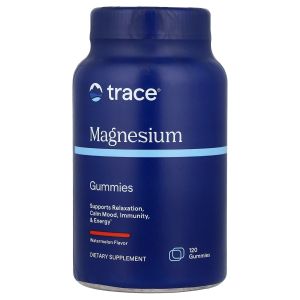 Магний, вкус арбуза, Magnesium Gummies, Trace, 120 жевательных конфет Магний, вкус арбуза, Magnesium Gummies, Trace, 120 жевательных конфет