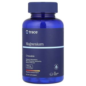 Магний, вкус малина и лимон, Magnesium Chewable, Trace, 120 жевательных таблеток Магний, вкус малина и лимон, Magnesium Chewable, Trace, 120 жевательных таблеток