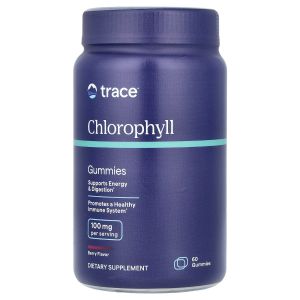 Хлорофилл, 50 мг, вкус ягод, Chlorophyll Gummies, Trace, 60 жевательных конфет Хлорофилл, 50 мг, вкус ягод, Chlorophyll Gummies, Trace, 60 жевательных конфет