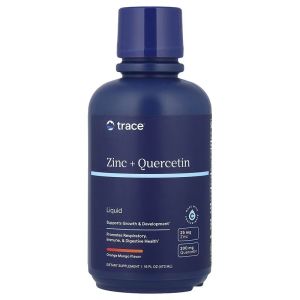 Цинк и кверцетин, вкус апельсин и манго, Liquid Zinc + Quercetin, Trace, 473 мл Цинк и кверцетин, вкус апельсин и манго, Liquid Zinc + Quercetin, Trace, 473 мл