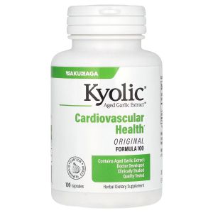 Екстракт часнику, для серцево-судинної системи, Aged Garlic Extract, Cardiovascular, Kyolic, 100 капсул