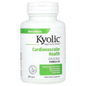 Екстракт часнику, 600 мг на порцію, Aged Garlic Extract, Cardiovascular, Kyolic, 200 таблеток Екстракт часнику, 600 мг на порцію, Aged Garlic Extract, Cardiovascular, Kyolic, 200 таблеток