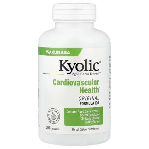 Екстракт часнику, для серцево-судинної системи, Aged Garlic Extract, Cardiovascular, Kyolic, 200 капсул Екстракт часнику, для серцево-судинної системи, Aged Garlic Extract, Cardiovascular, Kyolic, 200 капсул