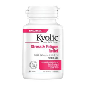 Екстракт часнику, для зняття стресу та втоми, Aged Garlic Extract, Stress & Fatigue Relief, Kyolic, 100 таблеток Екстракт часнику, для зняття стресу та втоми, Aged Garlic Extract, Stress & Fatigue Relief, Kyolic, 100 таблеток