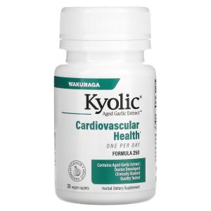 Екстракт часнику, 1000 мг, Aged Garlic Extract, Cardiovascular, Kyolic, 30 веганських каплет Екстракт часнику, 1000 мг, Aged Garlic Extract, Cardiovascular, Kyolic, 30 веганських каплет