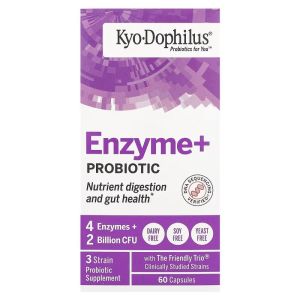 Пробіотик з ферментами, Kyo Dophilus, Enzyme+Probiotic, Kyolic, 60 капсул Пробіотик з ферментами, Kyo Dophilus, Enzyme+Probiotic, Kyolic, 60 капсул