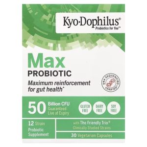 Пробіотик, 50 млрд КУО, Kyo-Dophilus, Max Probiotic, 50 Billion CFU, Kyolic, 30 вегетаріанських капсул Пробіотик, 50 млрд КУО, Kyo-Dophilus, Max Probiotic, 50 Billion CFU, Kyolic, 30 вегетаріанських капсул