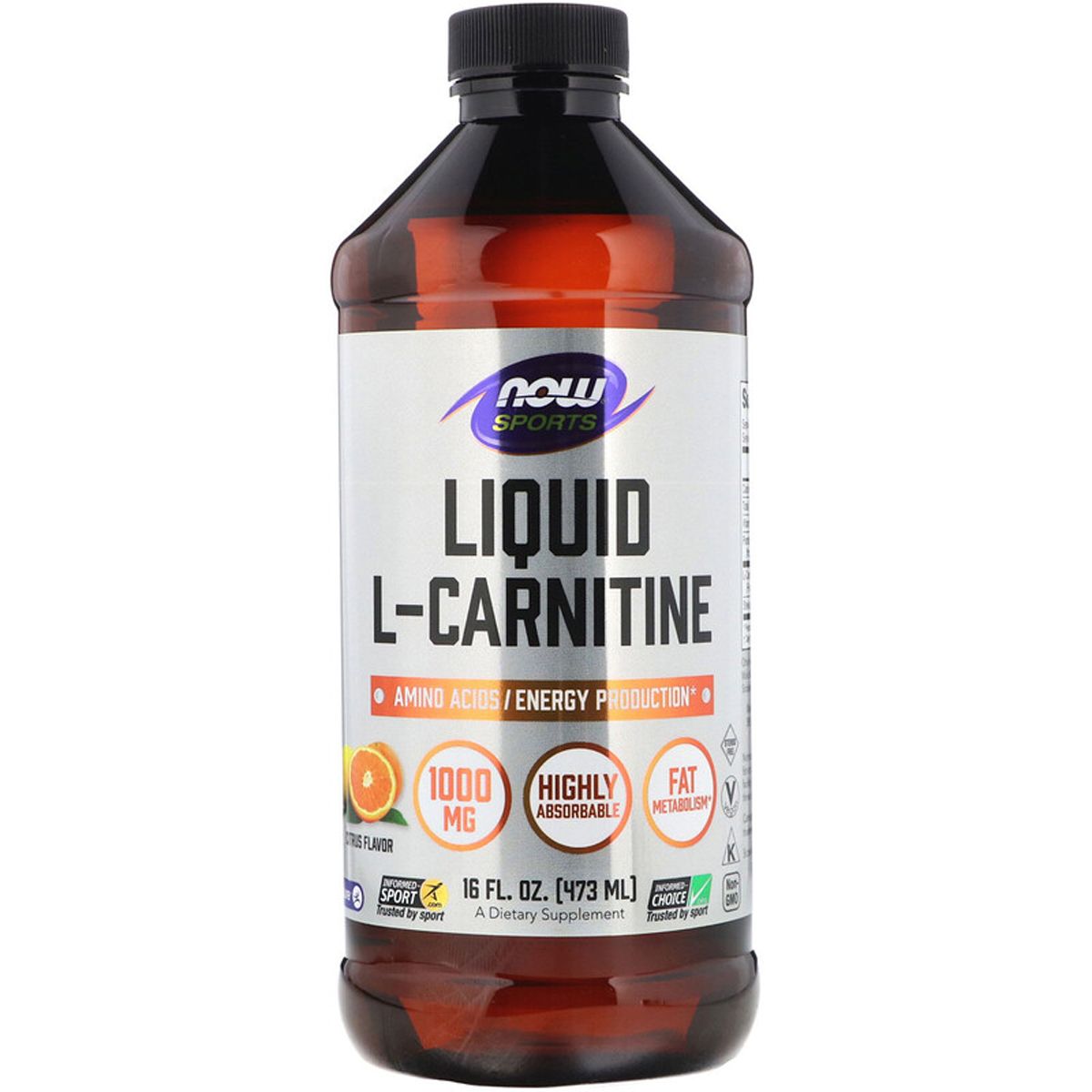 l carnitine жидкий L-Карнитин Жидкий с Цитрусовым Вкусом, L-Carnitine, Now Foods, 1000 мг, 473  мл купить Киев Украина