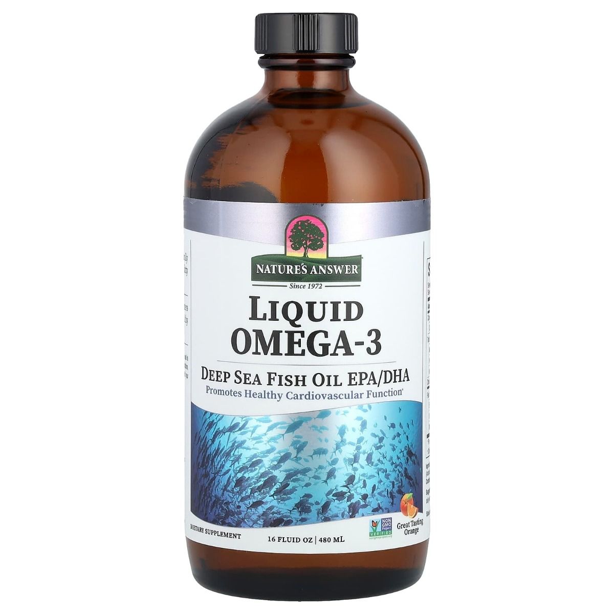 Омега-3 жидкая, вкус апельсина, Liquid Omega-3, Deep Sea Fish Oil
