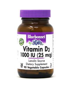 Вiтамiн D3 1000IU, Bluebonnet Nutrition, 90 вегетаріанських капсул