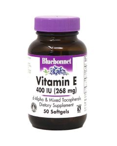 Натуральний Вiтамiн Е 400IU, Bluebonnet Nutrition, 50 желатинових капсул