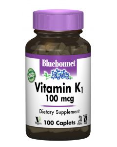 Вiтамiн К1 100мкг, Bluebonnet Nutrition, 100 каплет