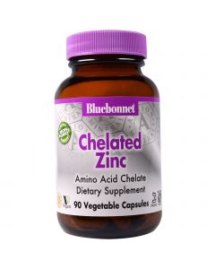 Хелатный Цинк, Albion, Bluebonnet Nutrition, 90 вегетарианских капсул