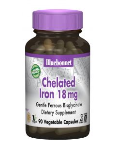 Хелатне Залiзо 18мг, Albion, Bluebonnet Nutrition, 90 гелевих капсул