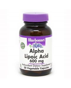 Альфа-Ліпоєва Кислота 600 мг, Bluebonnet Nutrition, 30 рослинних капсул