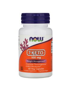 7-KETO, (Дегидроэпиандростерон), Now Foods, 100 мг, 60 Вегетарианских Капсул