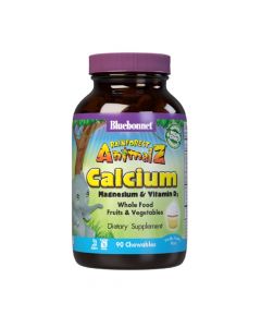 Кальций Магний & Витамин D3 для Детей, Rainforest Animalz, Bluebonnet Nutrition, Вкус Ванили, 90 жевательных конфет