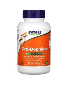 Пробіотики для Поліпшення Шлункового Тракту, Gr8 - Dophilus, Now Foods, 120 Вегетаріанських капсул