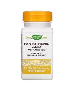 Пантотеновая кислота, Pantothenic Acid, Nature's Way, 250 мг, 100 капсул