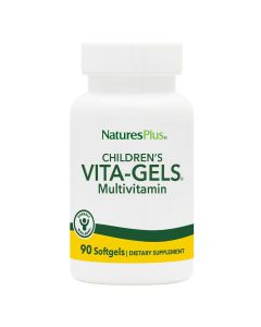 Комплекс Вітамінів Для Дітей, Children's Vita-Gels, Natures Plus, Смак Апельсину, 90 гелевих капсул
