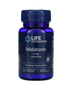 Мелатонін, Melatonin, Life Extension, 3 мг, 60 вегетаріанських льодяників