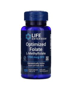 Оптимизированный фолат, Optimized Folate, Life Extension, 1000 мкг, 100 таблеток 