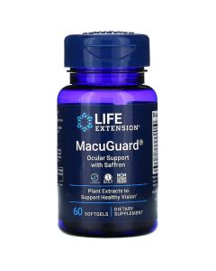 Підтримка Зору з Шафраном, MacuGuard, Ocular Support with Saffron, Life Extension, 60 Гелевих Капсул
