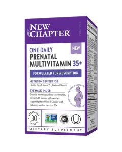 Щоденні Мультівітаміни для вагітних, One Daily Prenatal Multivitamin 35+, New Chapter, 30 таблеток