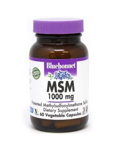 МСМ 1000 мг, MSM, Bluebonnet Nutrition, 60 вегетаріанських капсул