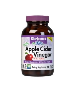 Яблочный уксус, Apple cider vinegar, Bluebonnet Nutrition, 60 вегетарианских капсул 