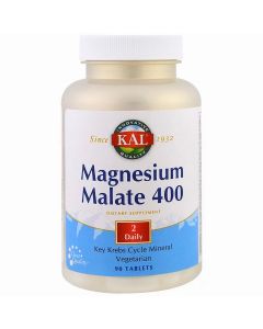 Магній Малат, Magnesium Malate, KAL, 400 мг, 90 таблеток