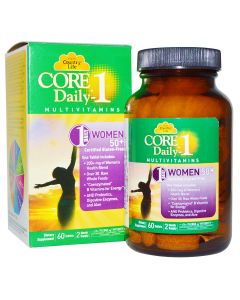 Мультивітаміни для Жінок, 50+, Core Daily-1 for Women 50+, Country Life, 60 таблеток 