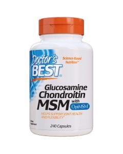 Глюкозамин & Хондроитин & МСМ, OptiMSM, Doctor's Best, 240 капсул