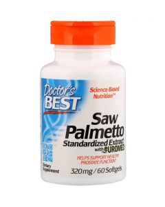 Со Пальметто, Экстракт, Saw Palmetto, Doctor's Best, 320 мг, 60 капсул