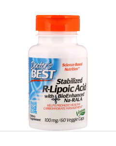 R-Липоевая Кислота, R-Lipoic Acid, Doctor's Best, 100 мг, 60 капсул