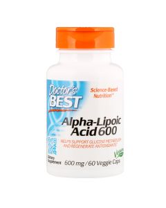 Альфа-ліпоєва кислота, Doctor's Best, Alpha-Lipoic Acid, 600 мг, 60 капсул