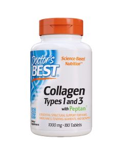 Колаген Типів 1&3 1000мг, Peptan, Doctor's Best, 180 таблеток