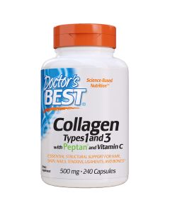 Колаген Типів 1&3 500мг, Peptan, Doctor's Best, 240 капсул